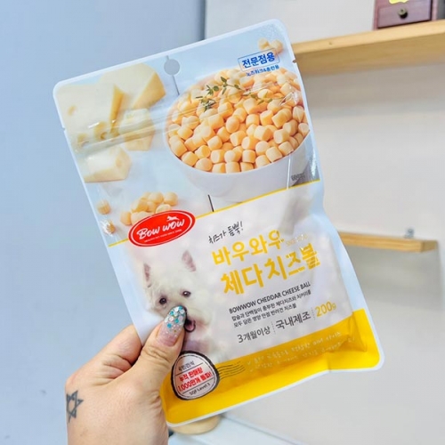 바우와우 체다치즈볼 200g  (애견간식)