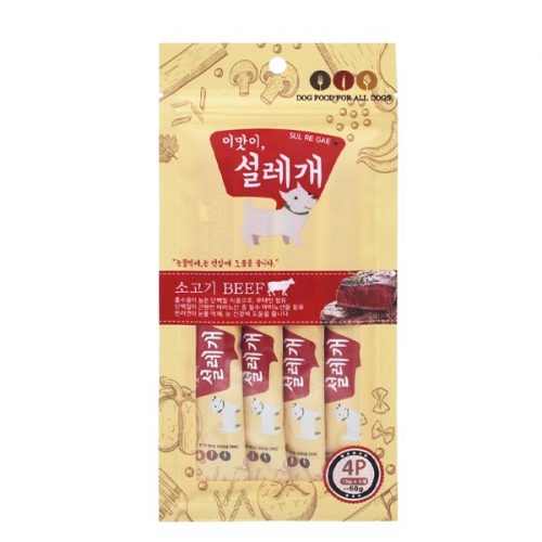이맛이 설레개 소고기 4p 60g  (애견간식)