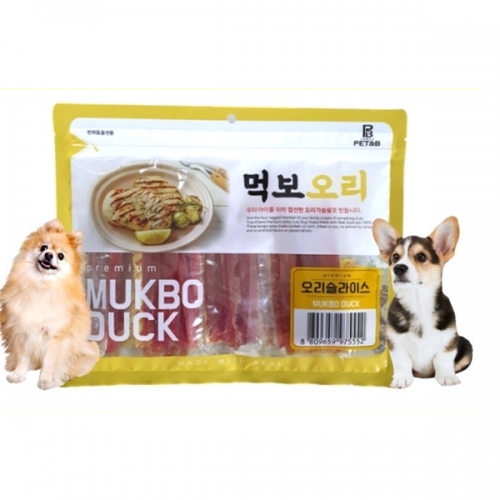 먹보 오리 오리 슬라이스 300g  (애견간식)