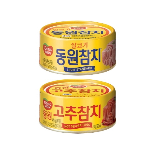 [동원] 라이트 스탠다드 150g 5캔 + 고추참치 150g 5캔  (통조림/캔/햄/잼)
