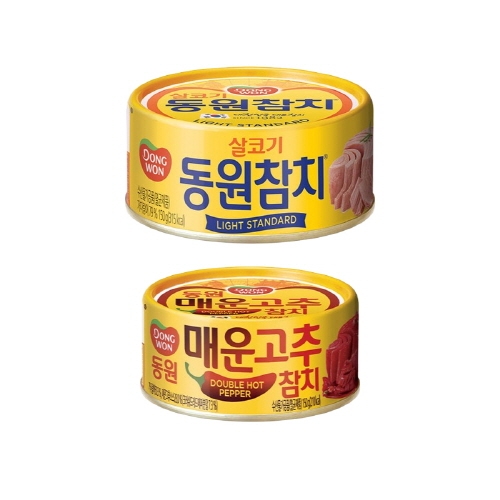 [동원] 라이트 스탠다드 150g 5캔 + 매운고추참치 150g 5캔  (통조림/캔/햄/잼)