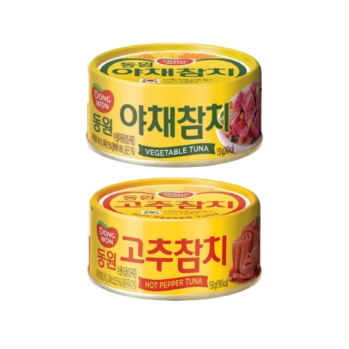 [동원] 야채참치 150g 5캔 + 고추참치 150g 5캔  (통조림/캔/햄/잼)