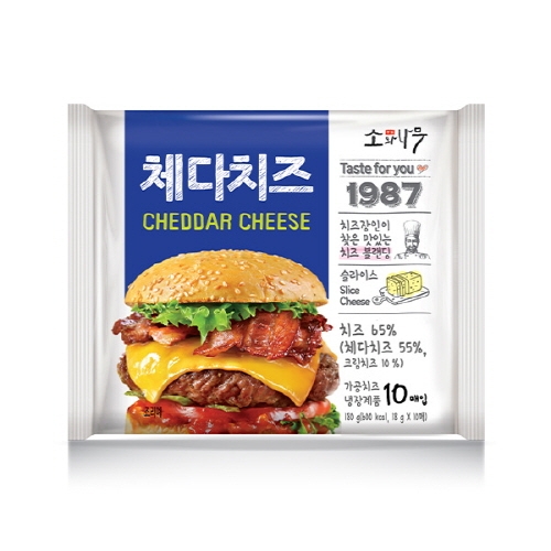 [동원] 소와나무 체다치즈 x 60매 (18g 10매*6봉)  (치즈/버터/유제품)