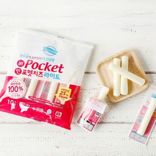 [동원] 덴마크 인포켓치즈 라이트 20g x 30개 (10*3)  (치즈/버터/유제품)