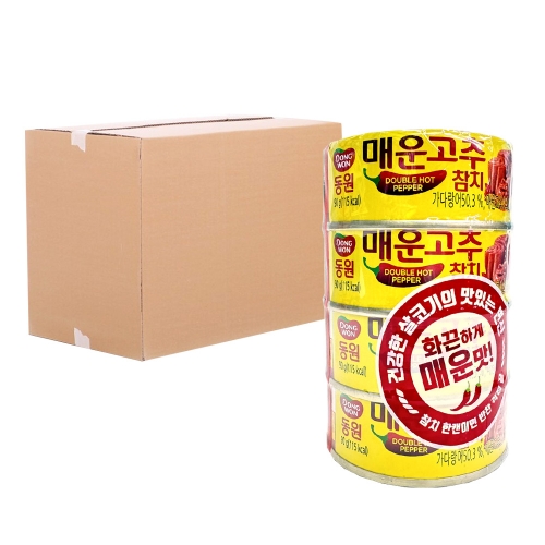 동원 매운고추참치 90g 4입 (박스) 20입 (박스)  (통조림/캔/햄/잼)