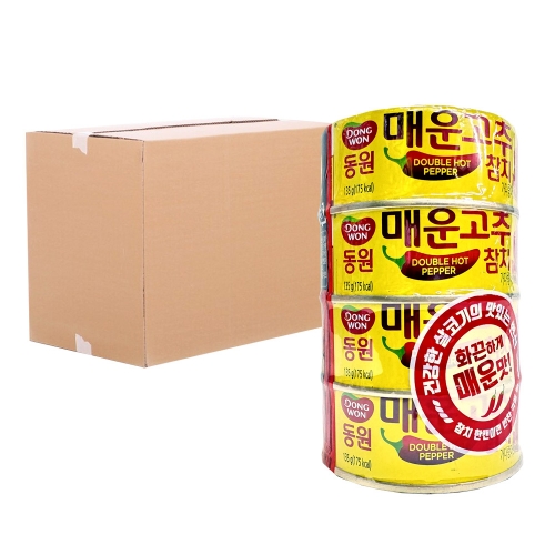 동원 매운고추참치 135g 4입 (박스) 12입 (박스)  (통조림/캔/햄/잼)