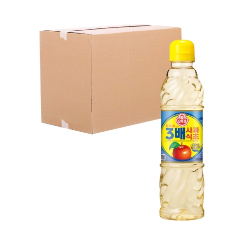 오뚜기 3배사과식초 500ml 24입 (박스)  (물엿/식초/소스/액젖)
