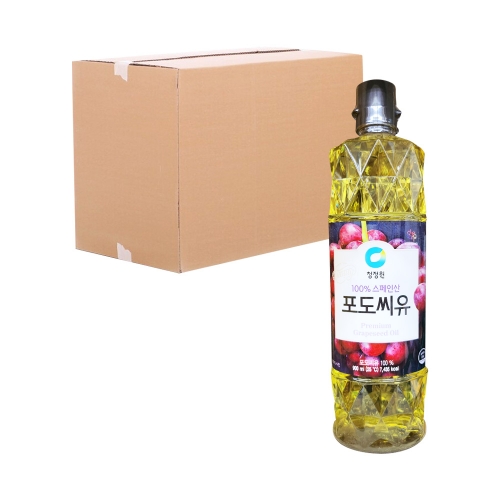 청정원 참빛고운 포도씨유 900ml 12입 (박스)  (식용유/참기름/오일류/시럽)