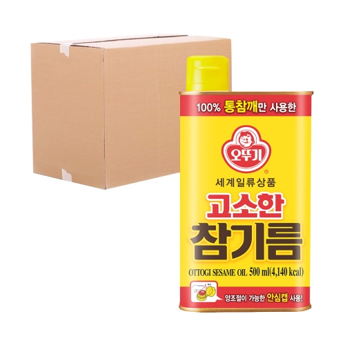오뚜기 고소한 참기름 500ml 12입 (박스)  (식용유/참기름/오일류/시럽)