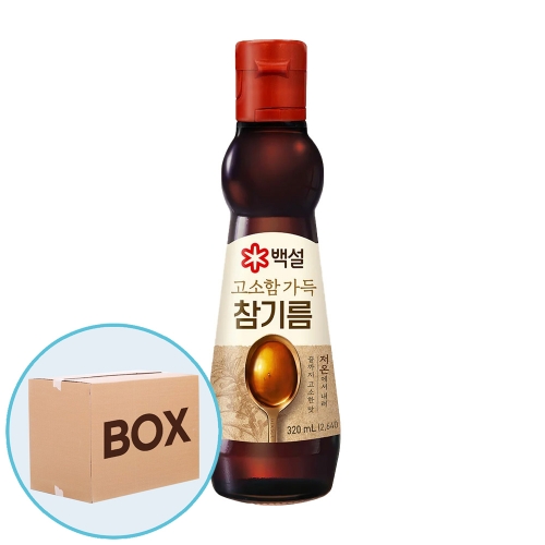 CJ 백설 고소함가득참기름 320ml 12입 (박스)  (식용유/참기름/오일류/시럽)