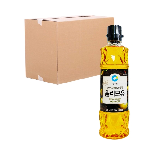 청정원 참빛고운 올리브유 500ml 15입 (박스)  (식용유/참기름/오일류/시럽)
