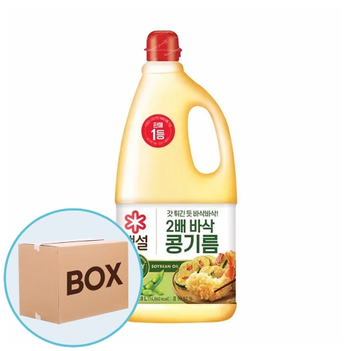 CJ 백설 2배 바삭 콩기름 1.8L 10입 (박스)  (식용유/참기름/오일류/시럽)