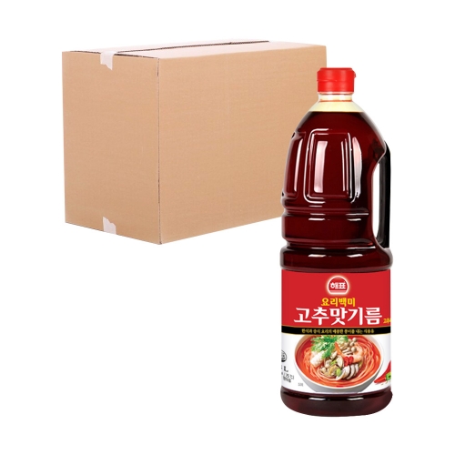 사조해표 요리 고추맛 기름 1.8L 8입 (박스)  (식용유/참기름/오일류/시럽)