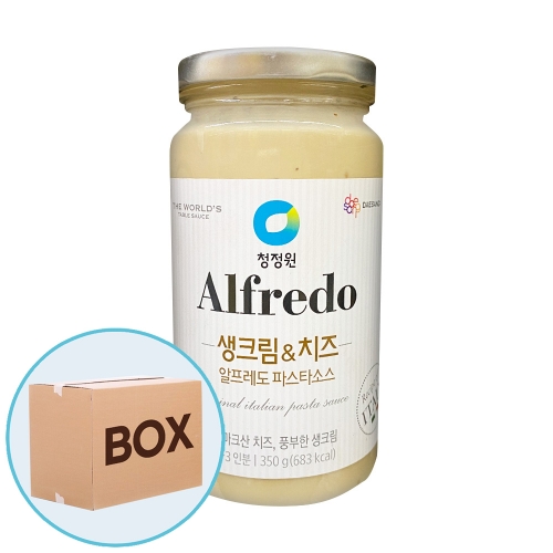 청정원 알프레도 크림치즈 파스타소스 350g 12입 (박스)  (물엿/식초/소스/액젖)