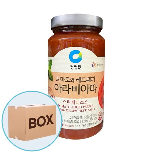 청정원 아라비아따 스파게티소스 600g 12입 (박스)  (물엿/식초/소스/액젖)