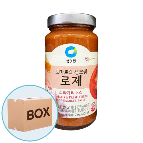 청정원 로제 스파게티소스 600g 12입 (박스)  (물엿/식초/소스/액젖)