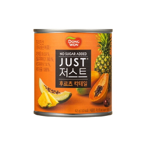 [동원] 저스트 노슈가 후르츠칵테일 425g x 6개  (통조림/캔/햄/잼)