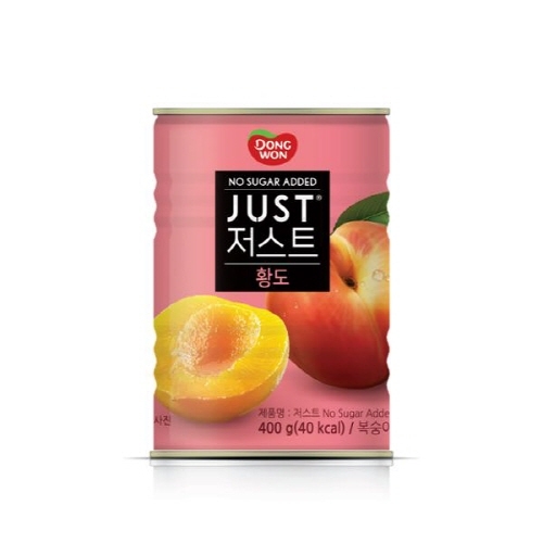 [동원] 저스트 노슈가 황도 2절 400g x 6개  (통조림/캔/햄/잼)