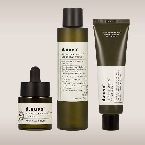 (3종세트)디누보 프레쉬 세라마이디드 비타민씨 앰플 18ml + 에센셜 토너 200ml + 워터크림 80ml  (바디로션/크림/핸드/풋케어)
