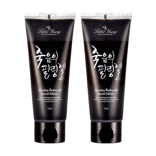 라벨영 쇼킹 죽음의필링젤 120mlx2개 저자극 얼굴각질 노폐물 블랙헤드제거 스크럽  (클렌징/필링)