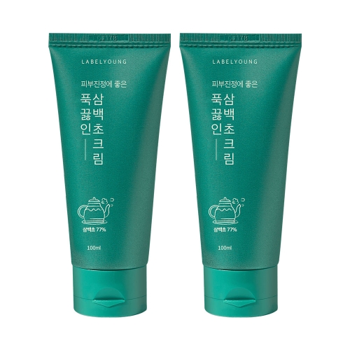 라벨영 푹끓인삼백초크림77 100mlx2개 보습케어 진정케어  (크림/아이크림)