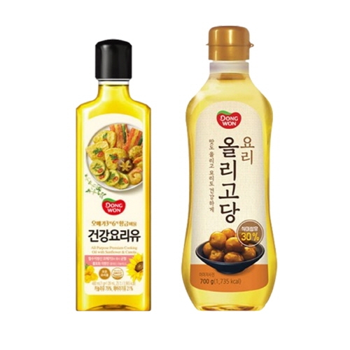 [동원] 건강요리유 480ml 2병 + 요리 올리고당 700ml 1병  (식용유/참기름/오일류/시럽)