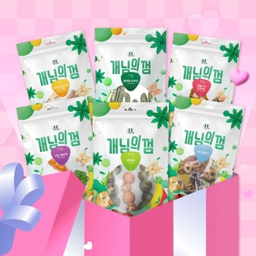 [개님의상점] 강아지껌 완벽 덴탈 솔루션 기능성 덴탈껌 6종 SET  (애견간식)
