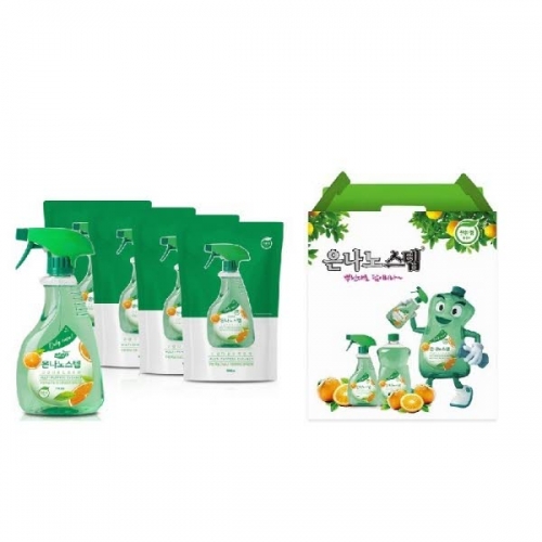 [은나노스텝] 시즌3 다용도세정제550ml+파우치리필500mlx4개 5종선물세트  (주방세제)