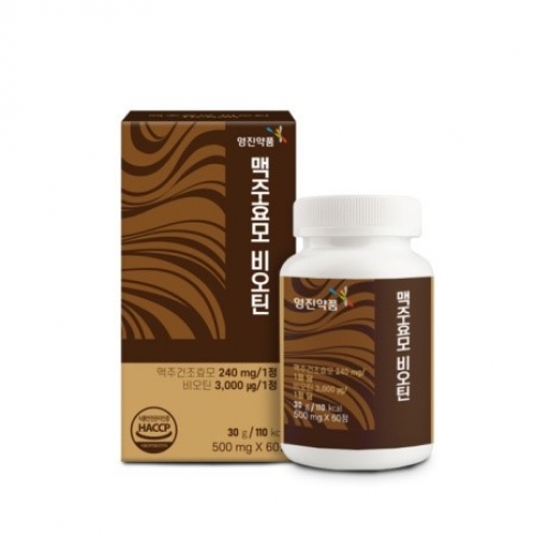 [영진약품] 맥주효모 비오틴 10000 500mg x 60정  (건강보조식품)