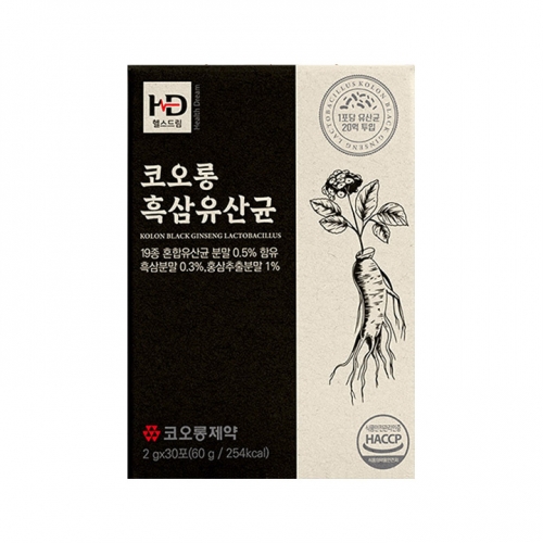 [코오롱제약] 코오롱 흑삼유산균 2g x 30포  (건강보조식품)