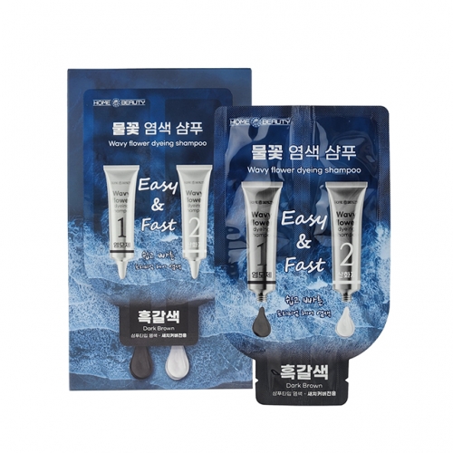 새치커버 5분 염색 물꽃 샴푸 흑갈색 24ml 6회분  (샴푸/린스/트리트먼트)