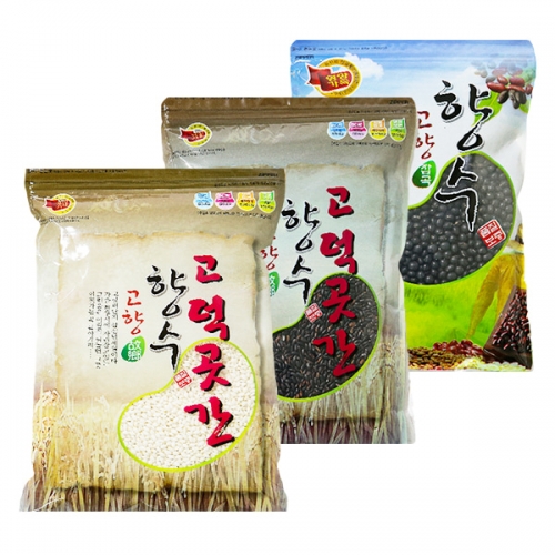 [곶식곶간] 국내산 알찬 잡곡세트/찹쌀800g,찰흑미800g,약콩500g  (잡곡)