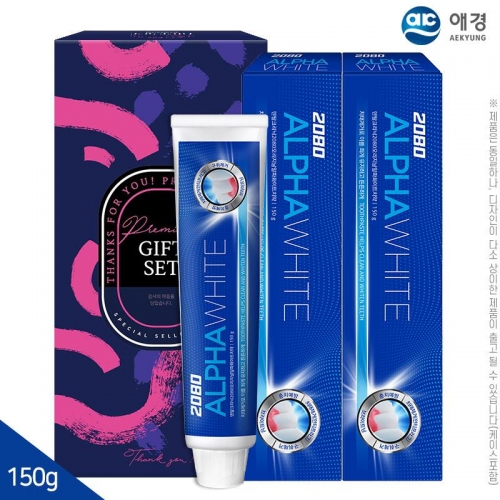 (종이케이스)애경 2080오리지날알파화이트치약150g 2P  (구강용품)