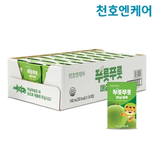 [천호엔케어] 푸릇푸룻 매실 듬뿍 (140ml*24팩)  (과즙음료)