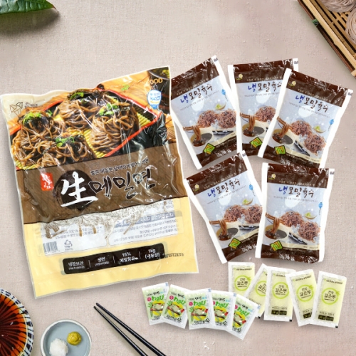 [식객원정단] 전통일본식 생메밀면 소바(5인분)/갈은무/와사비/김가루  (만두/국수/스파케티/냉면)