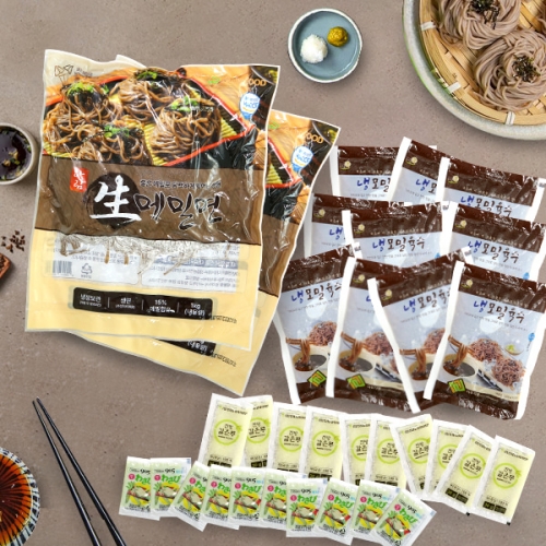 [식객원정단] 전통일본식 생메밀면 소바(10인분)/갈은무/와사비/김가루  (만두/국수/스파케티/냉면)