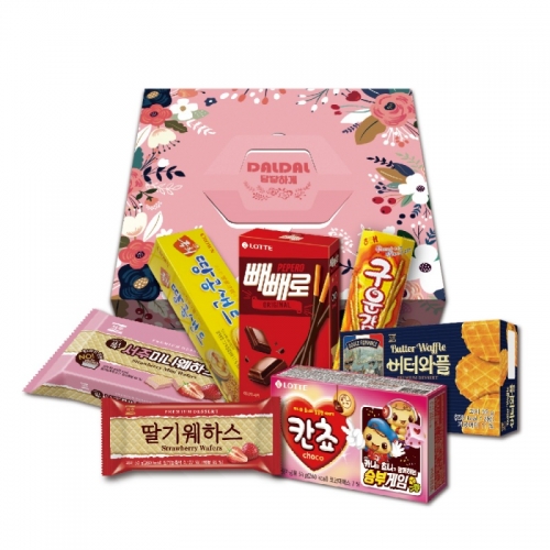 [롯데] 달달하게 7종세트(웨하스+미니웨하스+칸쵸+구운감자+빼빼로+버터와플+땅콩샌드)  (과자/껌/스낵류)