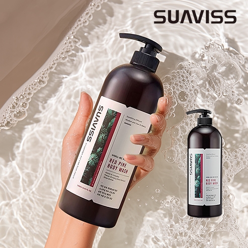 [수아비스] 식물유래 피부진정 보습 레드파인 바디워시 1000ml  (샤워/바디워시)