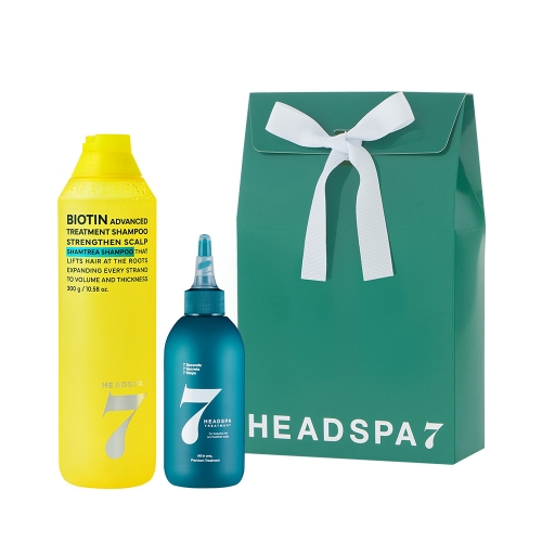 헤드스파7 2025 선물세트A (비오틴샴푸 300g + 파란눈 트리트먼트 200ml)  (샴푸/린스/트리트먼트)