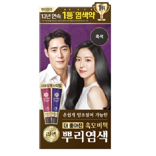 리엔 흑모비책 뿌리새치염색 크림, 흑색, 100g  (염색/가발/흑채)