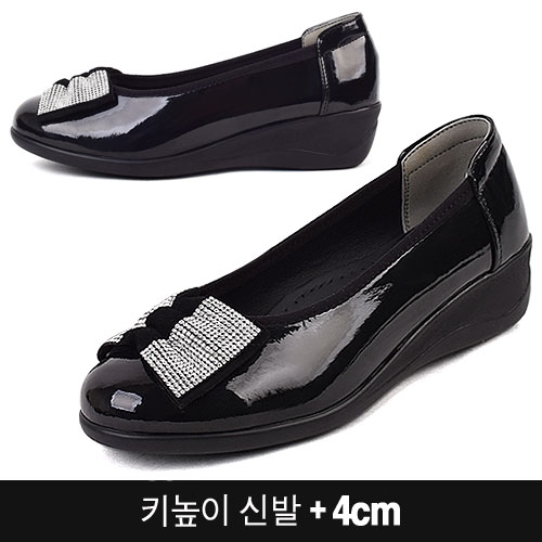 [DM-리본보석]여성구두 여성단화 여성로퍼 여성플랫 국내제작 미들굽펌프스 큐빅플랫 큐빅단화  (플랫/로퍼)