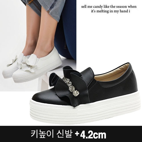 [DS-JH젤리크]블링블링슬립온 여성스니커즈 여성캐쥬얼화 통굽슬립온 레이스슬립온  큐빅슬립온  (여성운동화)