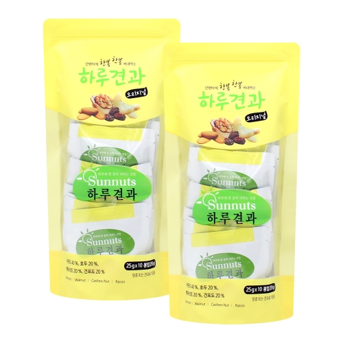 [좋은세상] 하루견과 오리지널 [250g] (25gx10봉) x2개  (견과류(기타)/약단밤/밤)