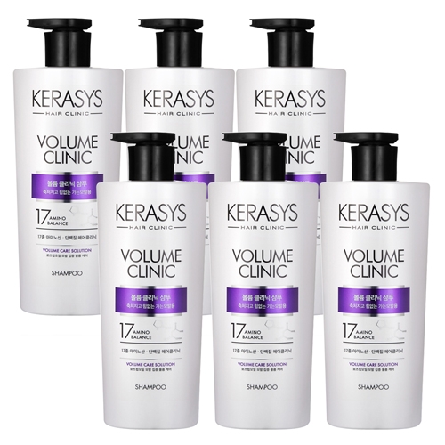 [애경] 케라시스 볼륨 클리닉 단백질 샴푸 600ml x 6개  (샴푸/린스/트리트먼트)