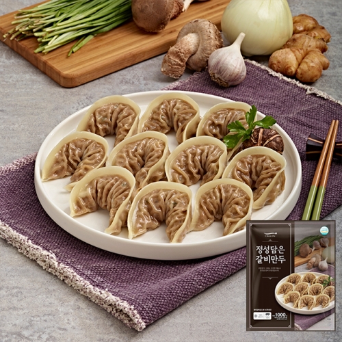 풀잎마켓 갈비만두 1kg x 2팩  (만두/국수/스파케티/냉면)