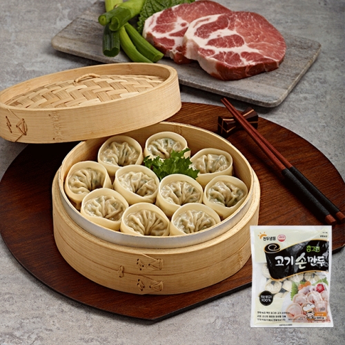 풀잎마켓 고기손만두 1.4kg x 1팩  (만두/국수/스파케티/냉면)