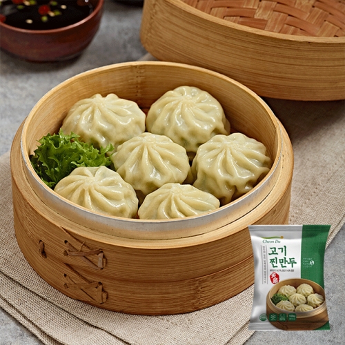 풀잎마켓 전자레인지용 고기찐만두 168g x 10팩  (만두/국수/스파케티/냉면)