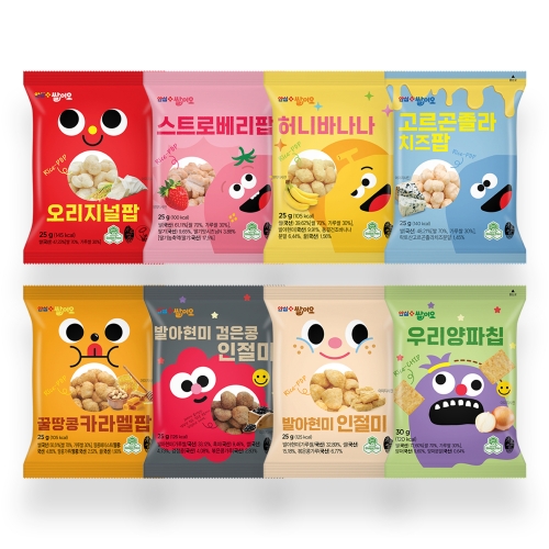 청원생명농협 안심플러스 쌀이요 과자 25g 8종 택1(콜레스테롤제로 글루텐프리 비건인증)  (과자/껌/스낵류)