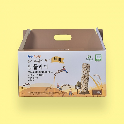 청원생명농협 유기농현미 밥풀과자 선물세트 (13g X 50개 유기가공식품 글루텐프리)  (과자/껌/스낵류)
