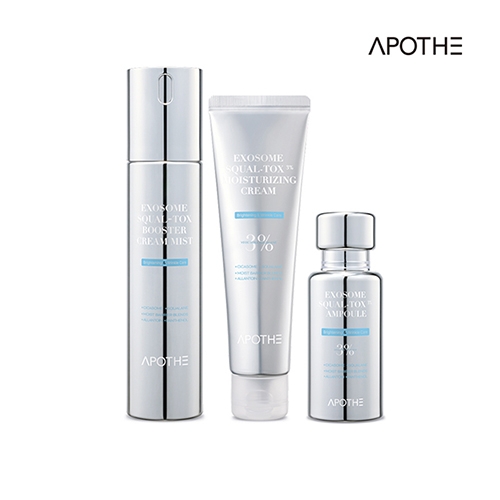 [아포테] 엑소좀 스쿠알 톡스 스킨케어 3종세트 (크림 60ml+앰플 30ml+미스트 100ml)  (스킨케어세트)